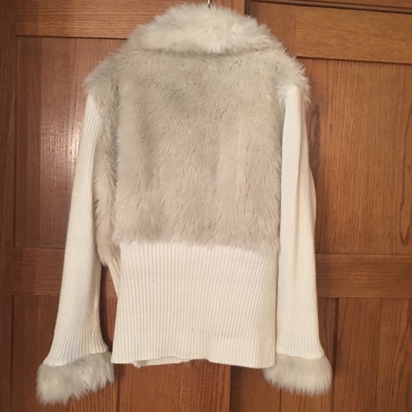 winter white faux fur jacket - Picture 2 of 4